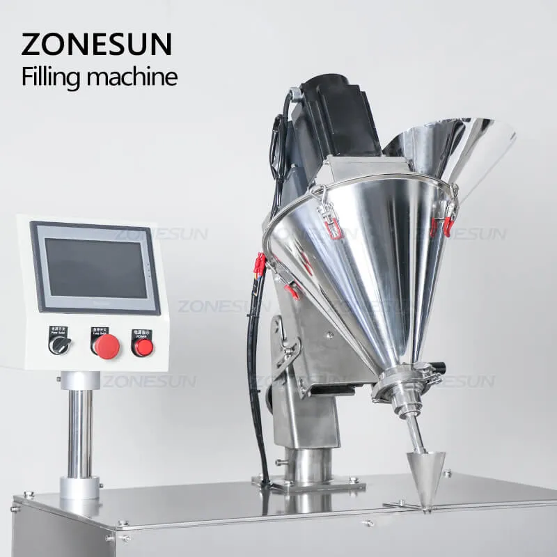 ZS-FM100P Semi-automatic Small Bottle Auger Acrylic Powder Spice Powder Sachet Filling Packing Machine