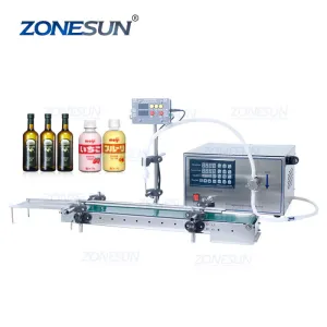 ZS-MPYT600A Magnetic Pump Automatic Small Bottle Ink Vial Essential Oil Liquid Filling Machine With Conveyor