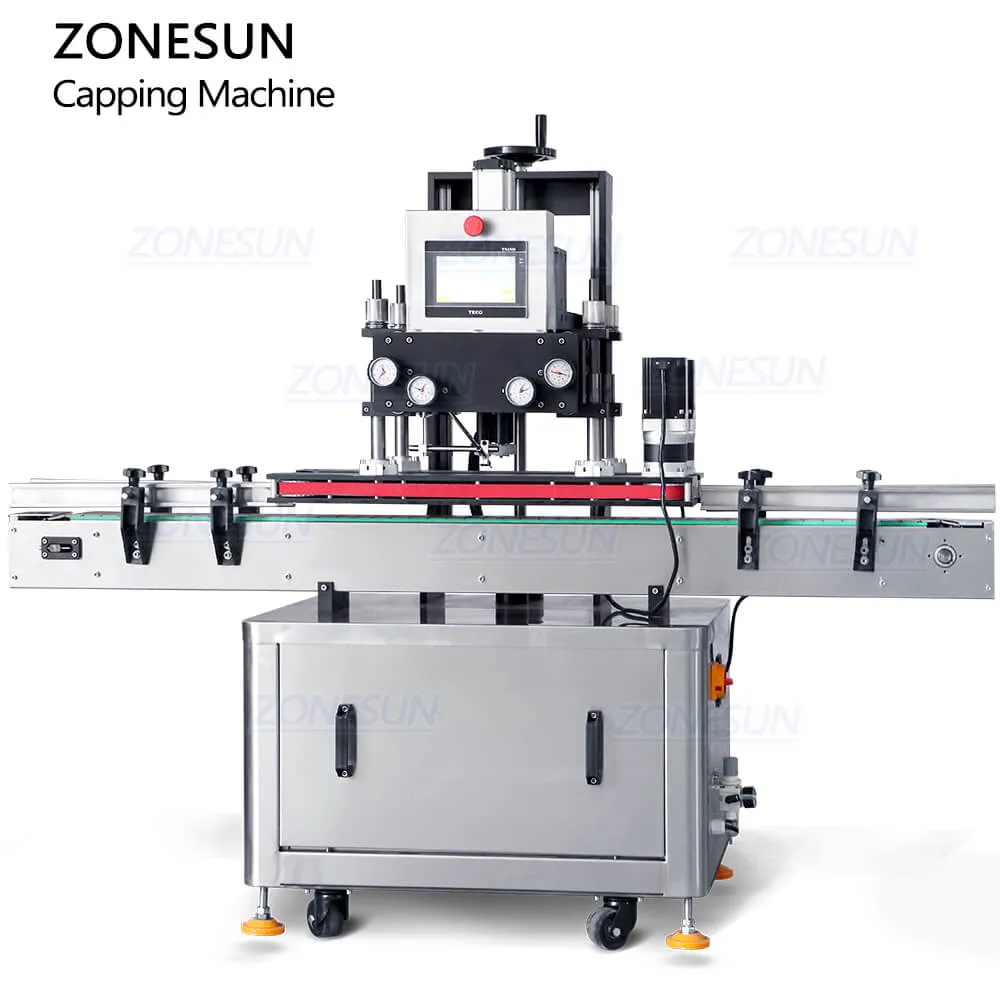 ZS-XG440S Automatic Servo Motor Pump Head Spray Bottle Cap Screwing Capping Machine For Shampoo Essential Oil