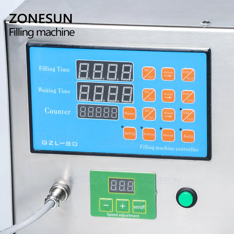 ZS-YT80 Single Nozzle Essential Oil Peristaltic Pump Liquid Filling Machine For Water Juice