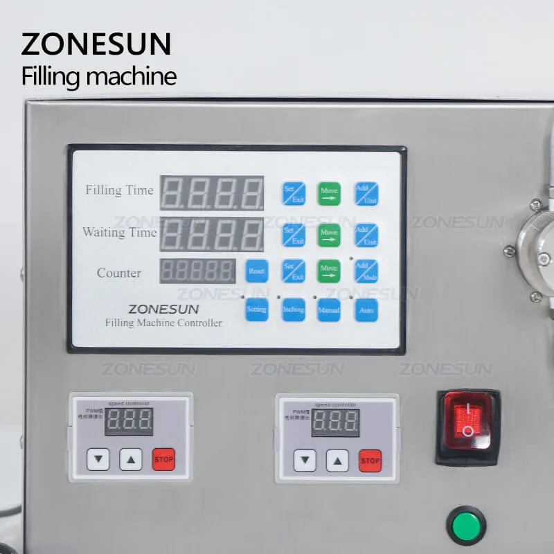 ZS-YTMP2S 2/4 Heads Magnetic Pump Beverage Perfume Watercolor Essential Oil Pigment Liquid Bottle Filling Machine