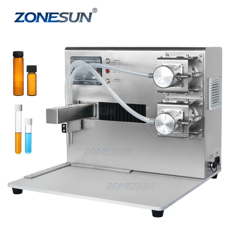 ZS-YTXY2 5ml Automatic Ceramic Plunger Pump Small Glass Vial Perfume Reagent Tube Liquid Filler Bottle Filling Machine